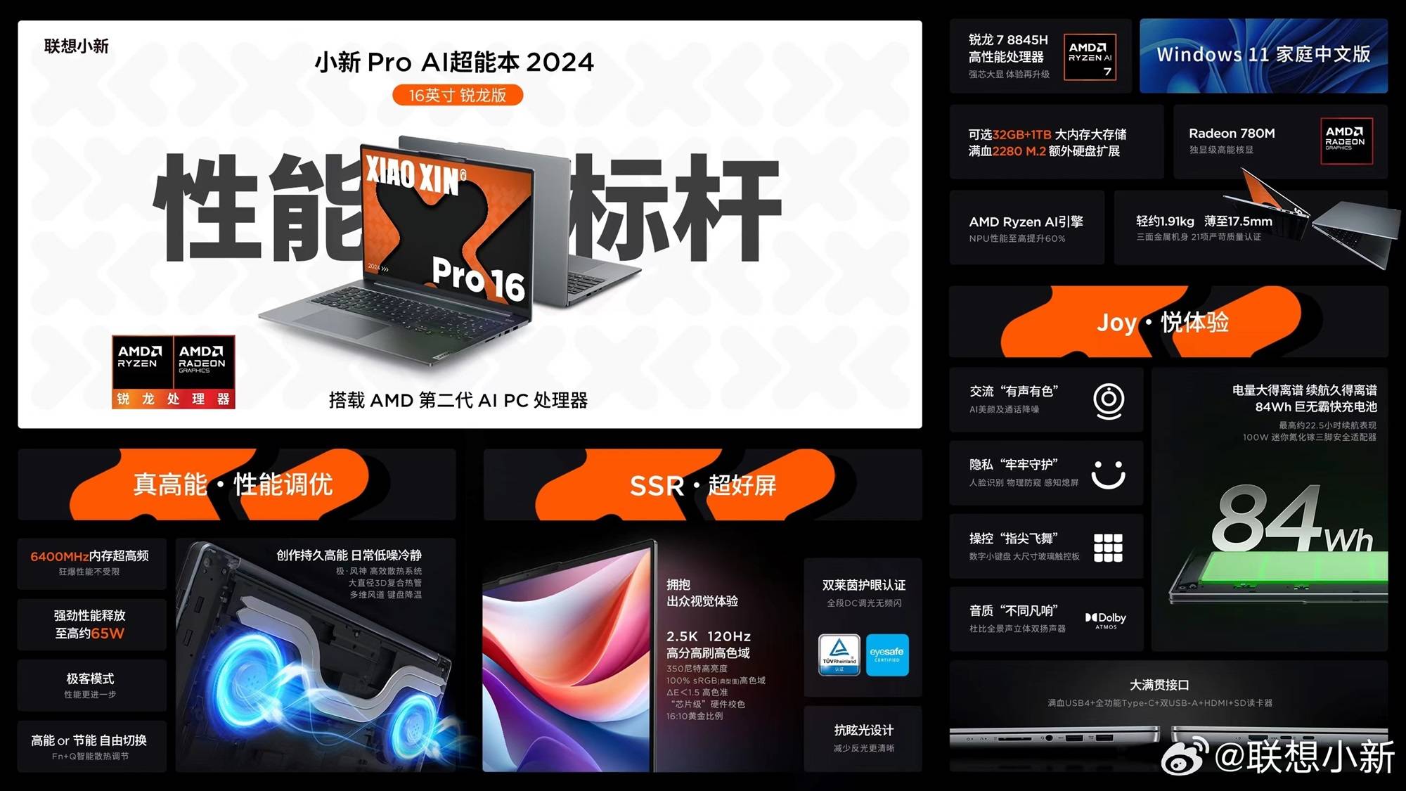 联想小新2024系列新品强势来袭 高能冷静同档性能真标杆(图2) 联想小新2024系列新品强势来袭 高能冷静同档性能真标杆(图2)