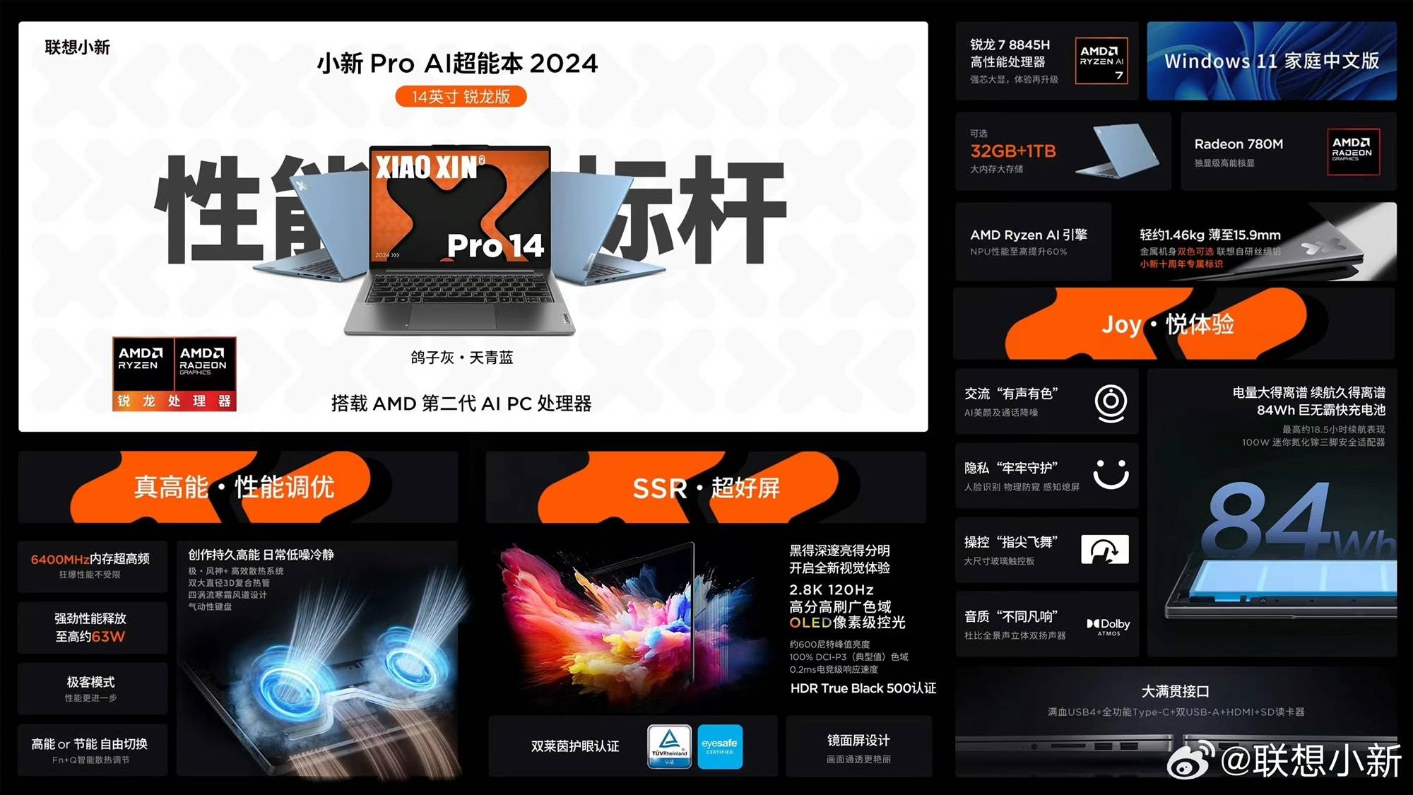 联想小新2024系列新品强势来袭 高能冷静同档性能真标杆(图3) 联想小新2024系列新品强势来袭 高能冷静同档性能真标杆(图3)