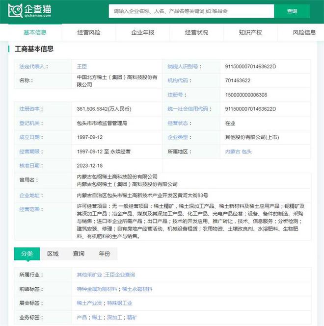 2024年中国十大稀土企业一览:稀土行业新规即将施行企业经营业绩有望迎来拐点(图4) 2024年中国十大稀土企业一览:稀土行业新规即将施行企业经营业绩有望迎来拐点(图4)
